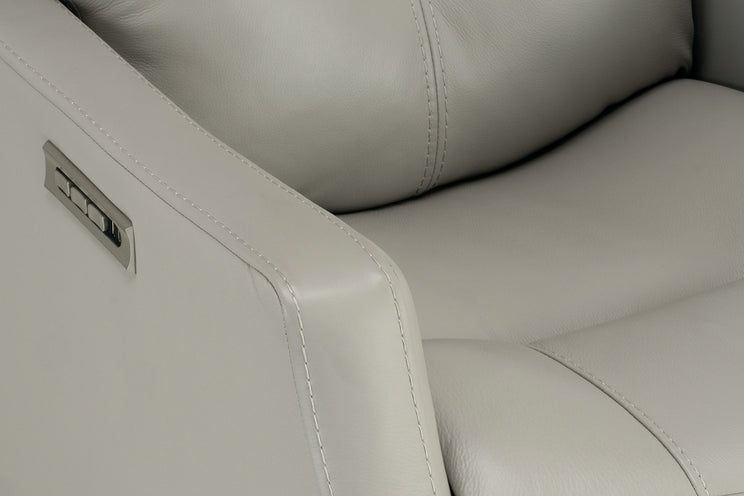 North Leather Power Swivel Recliner